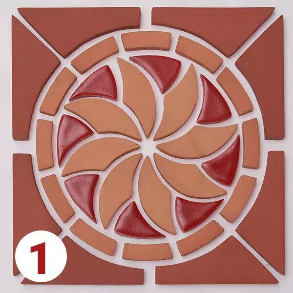 Mosaico Cronos Rojos 30x30 Casa Blanca